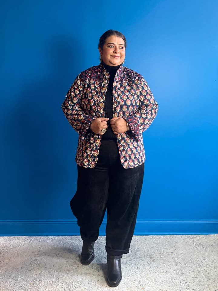 HAPPY HATTI - Wholesale Jacket - Women's - Reversible Jacket - Navy Blue Red6