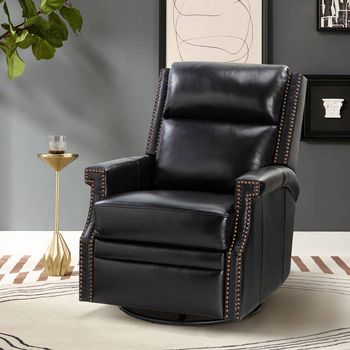 Karat Home - Wholesale Chair - Louise Genuine Leather Swivel Rocker Recliner19