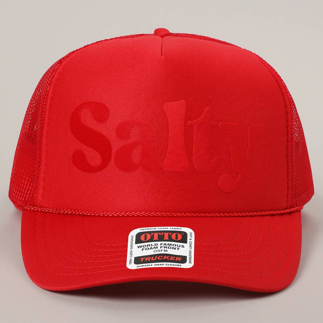 Fashion City – wholesale Trucker hat – Unisex – Salty Text Printed Mesh Back Foam Trucker Hat42
