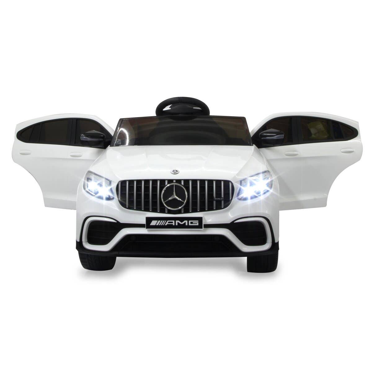 mhw24 - Vendita all'ingrosso Macchinetta/camioncino giocattolo - Bambini  - Macchinina elettrica Mercedes-AMG GLC 63 S Coupé bianca 12V9