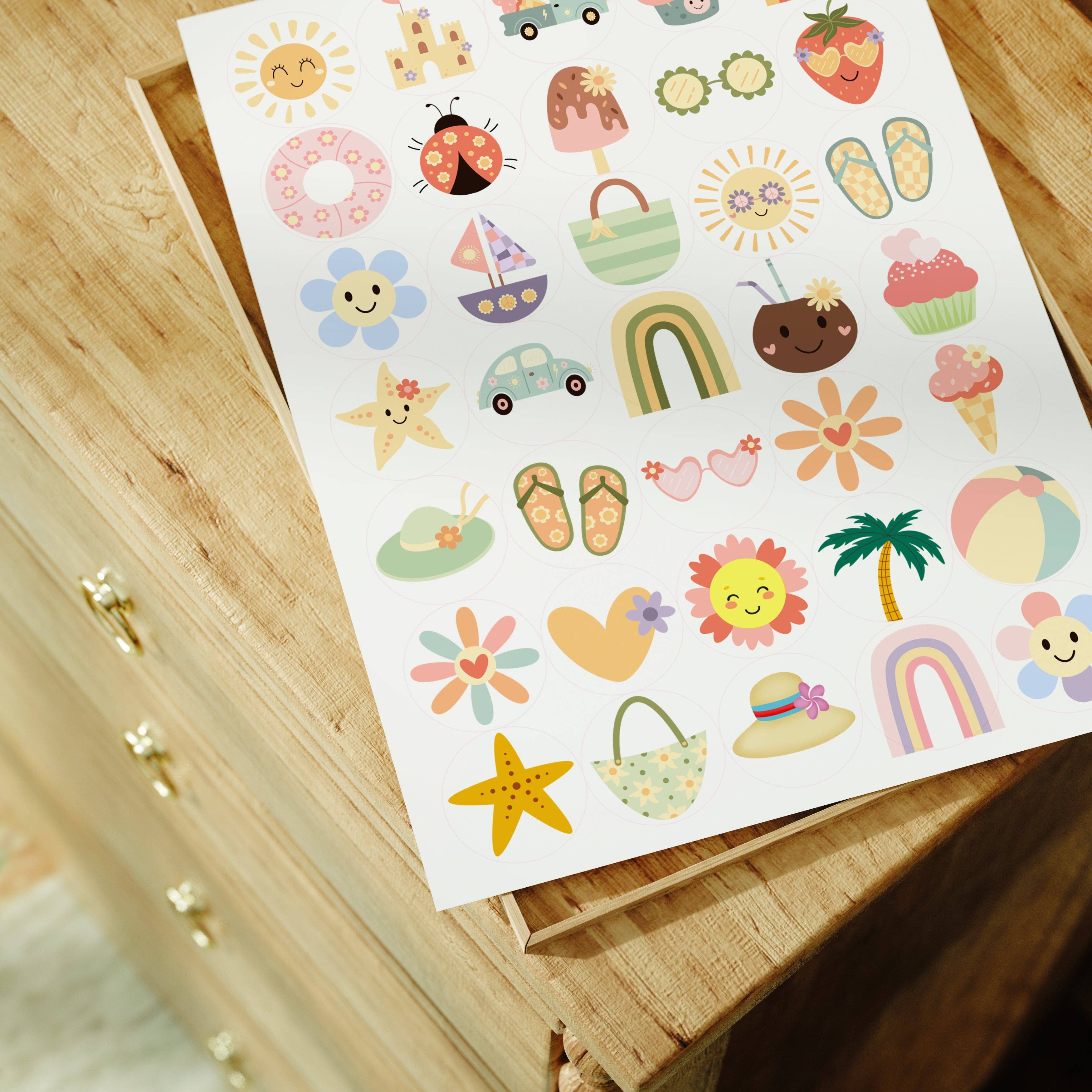 Sticker Varia - Wholesale Sticker - Kids & Baby - Sticker Sheet Summer Fun1