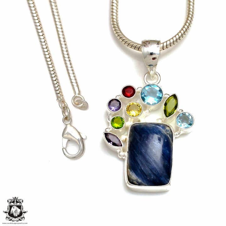 2,5 inch Pietersiet hanger en ketting P8854 voor wholesale door SARAH DESIGNS JEWELRY