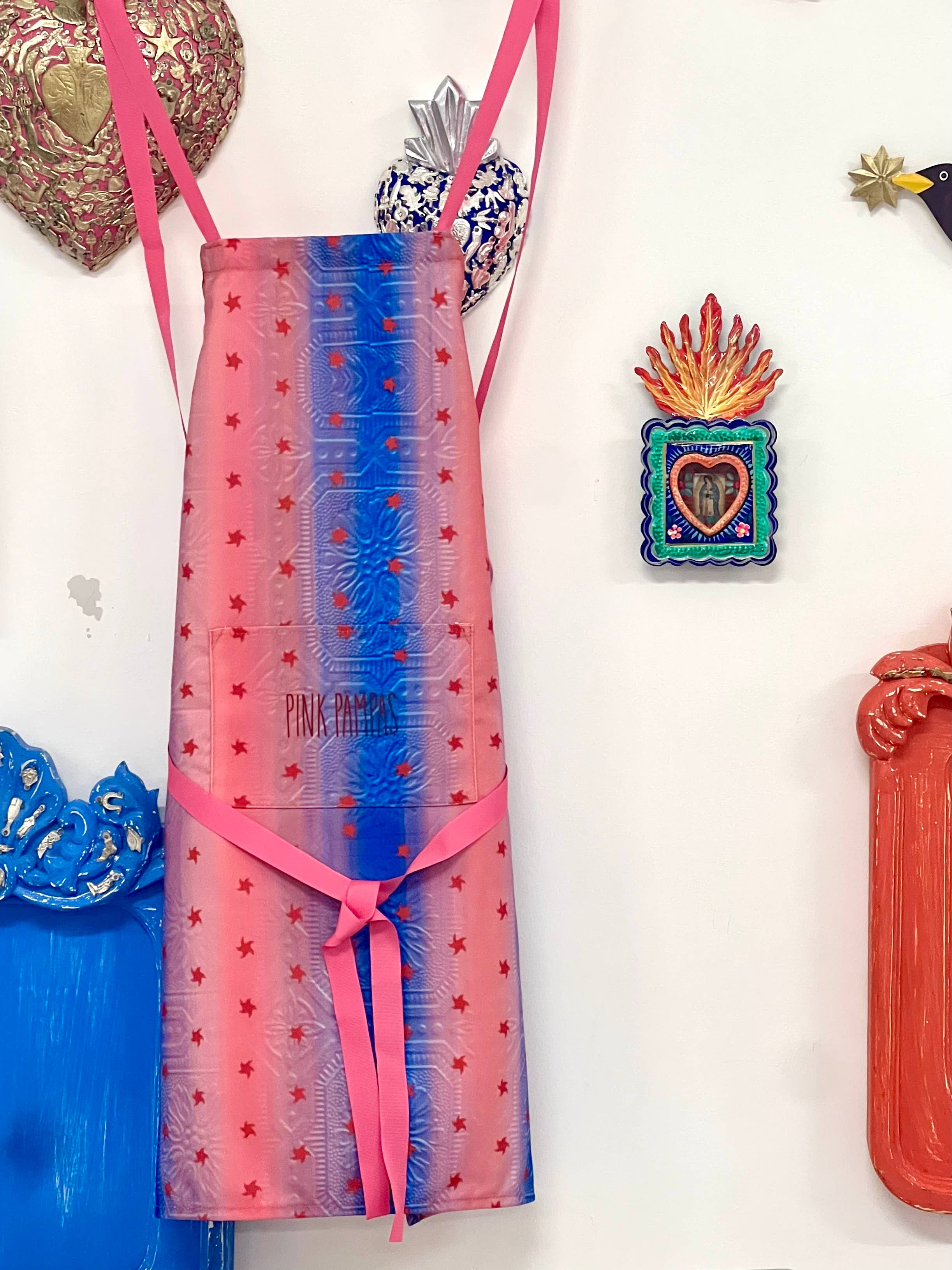 PINK PAMPAS – wholesale Apron – APRON DIGITAL PRINT "STARDUST" BLUE2