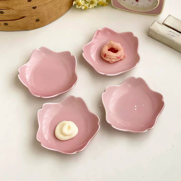 Pink Cherry Blossom Ceramic Dipping Dish for wholesale by Otterware