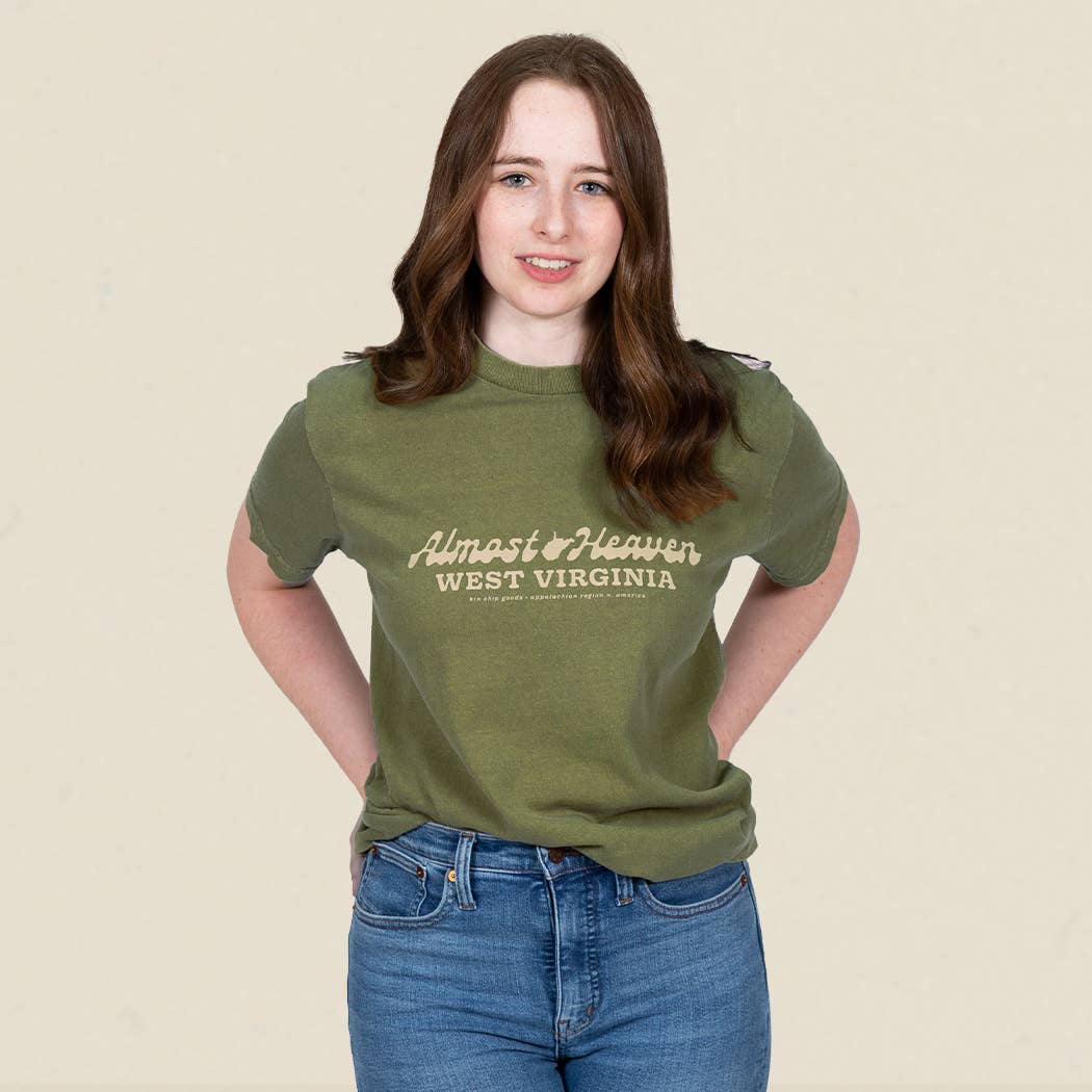 faded army WV Motto Tee for wholesale on Faire3