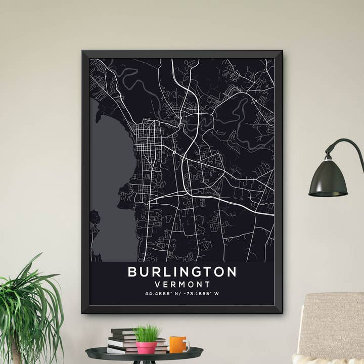 Burlington, Vermont Mostrar mapa para venta al por mayor de Artable