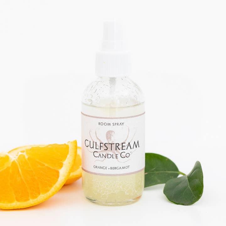 Orange + Bergamot Room Spray for wholesale by Gulfstream Candle Company