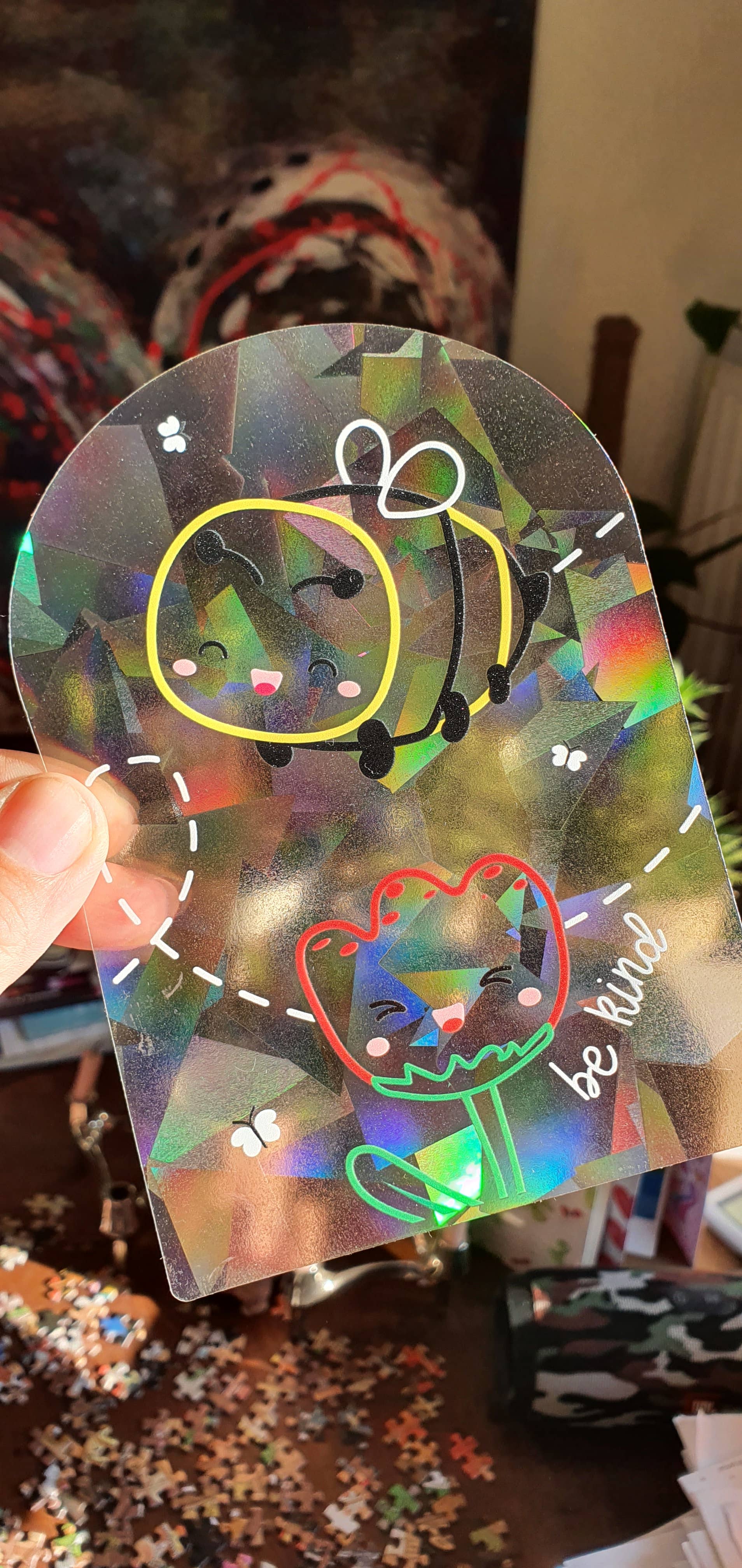 Studio Inktvis - Vente Autocollant - Autocollant de fenêtre Suncatcher arc-en-ciel kawaii6