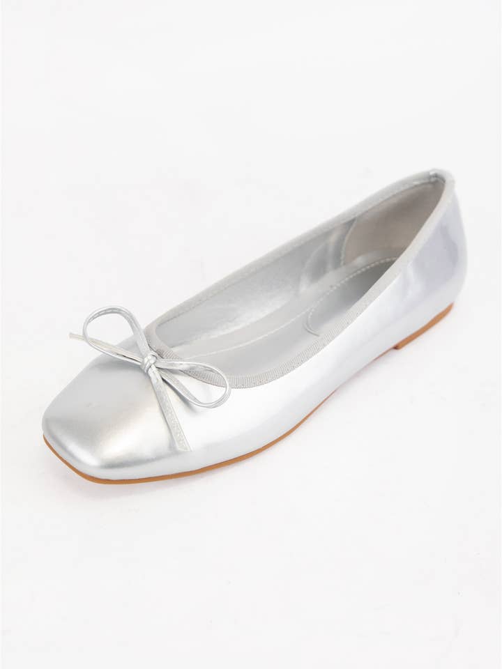 Oliccui - Wholesale Flats - Women's - BOW EMBELLISHED SEMI-SQUARE TOE BALLET FLAT12