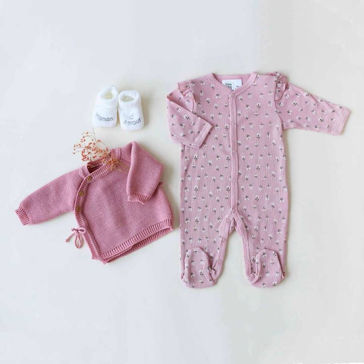 Trois kilos Sept - Wholesale Clothing Set - Baby - Newborn trousseau - Slipper and hat bra5