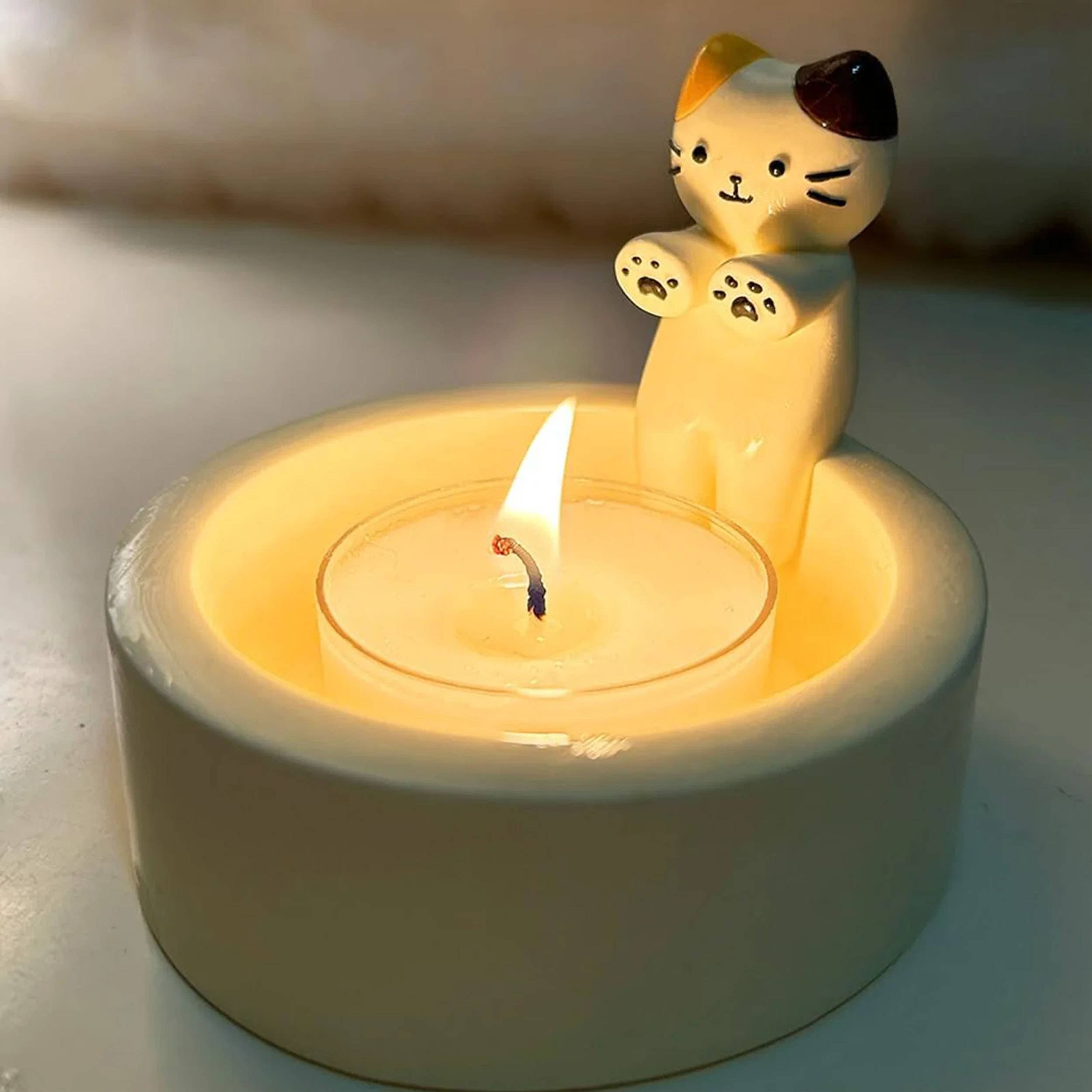 La Bella Monte – wholesale Candle holder – Cute Kitten Candle Holder For Holiday Décor2