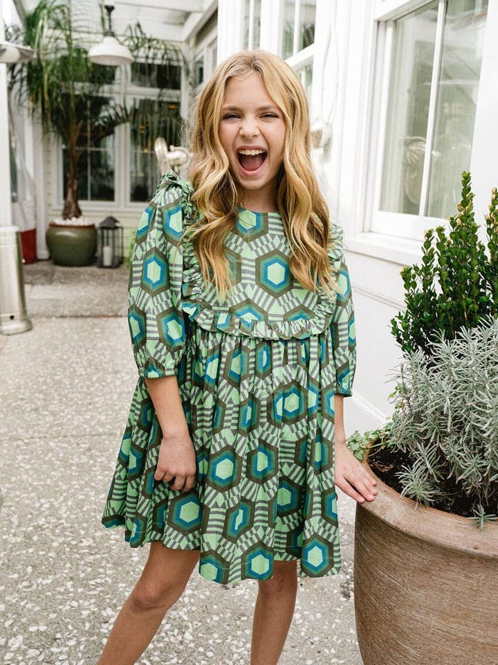 Girls Kelly Geo Dress for wholesale by Briton Court