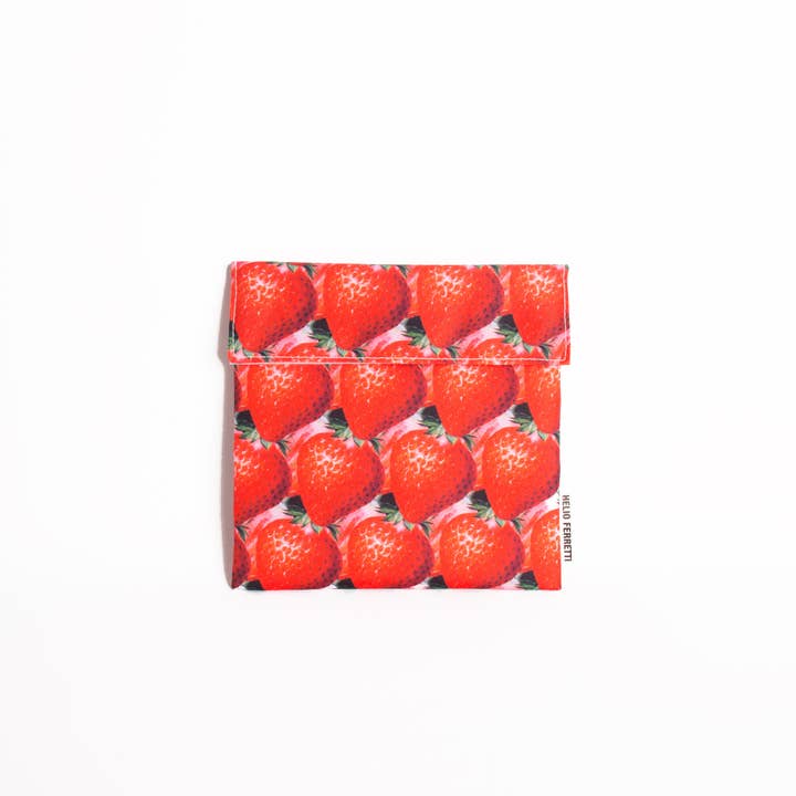 Helio Ferretti - Wholesale Lunch Bag/Box - ANTI-STAIN SNACK BAG STRAWBERRY HF1