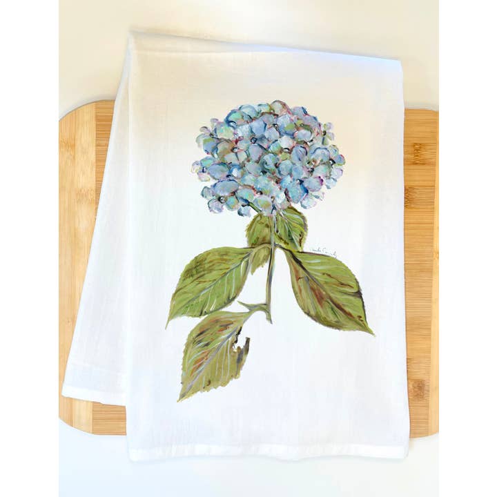 Hydrangea Midsummer Kitchen Towel for wholesale by Pamela Cassidy Designs