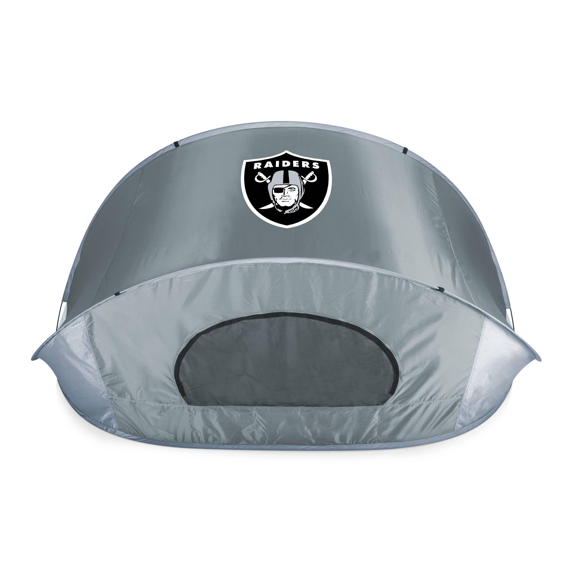 Gray with Black Accents Las Vegas Raiders Manta Portable Beach Tent for wholesale on Faire0