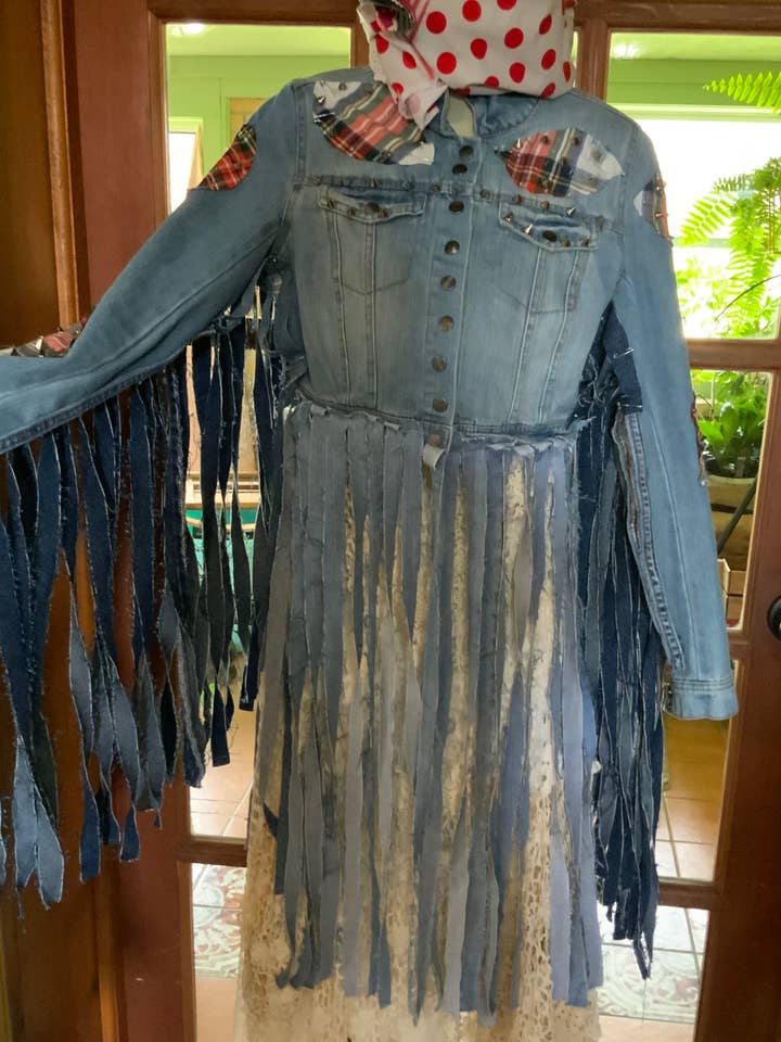 Sally Distressed Denim Jacket for wholesale by Wild Flower Heart