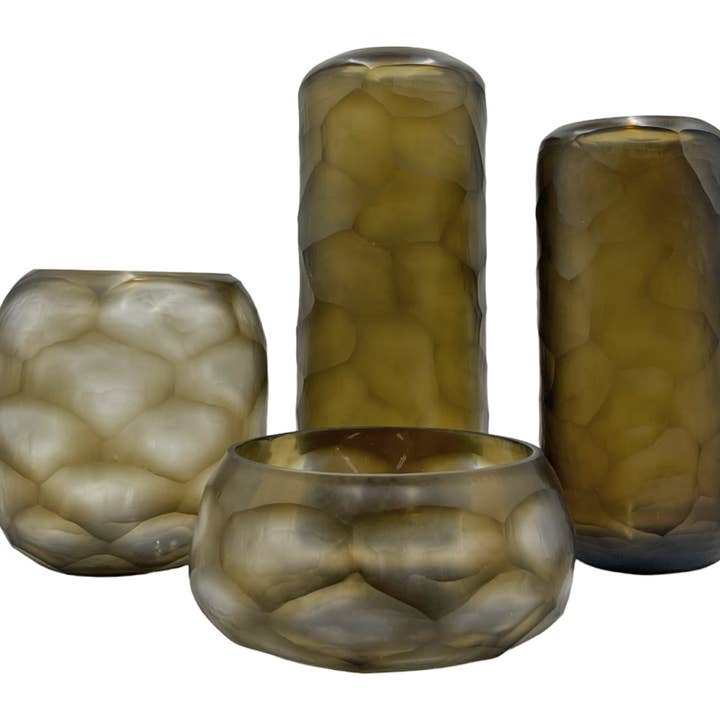 Decorative Handmade Glass Modern Vases in Brown for wholesale by 2626 Designs