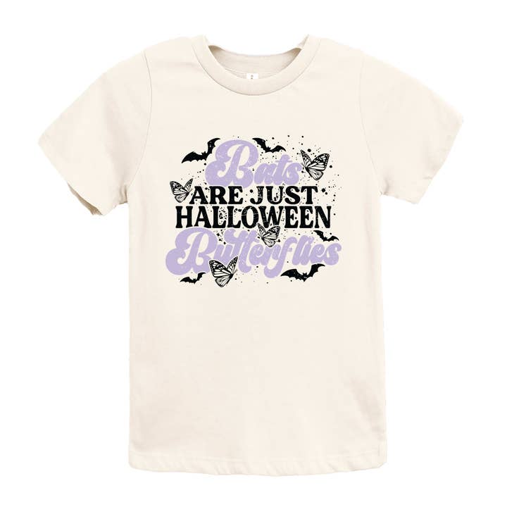 Flagermus er bare Halloween-sommerfugle - Ungdoms T-shirt med kort ærme og Småbørns T-shirt med kort ærme for engroshandel hos The Juniper Shop Wholesale
