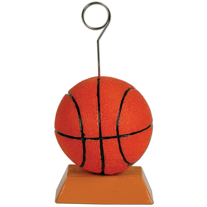 Beistle Basketball Photo and Balloon Holder, 6 oz Polystone for wholesale by Beistle