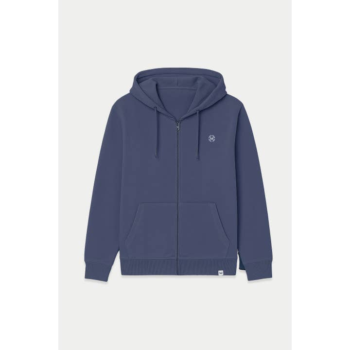 Washed Navy Zipper Sweatshirt | Florencia for wholesale by Custi Mikelo: Men's Clothing & Christmas Gifts