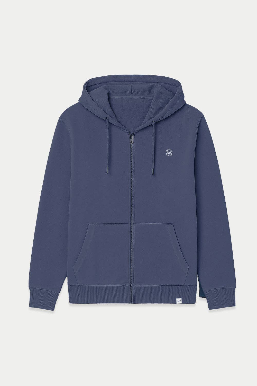 Custi Mikelo: Men's Clothing & Christmas Gifts - Wholesale Hoodie - Men's - Washed Navy Zipper Sweatshirt | Florencia