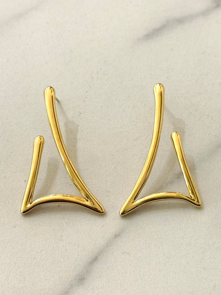 Slide Stainless Steel Earrings for wholesale by Cassette Barcelona