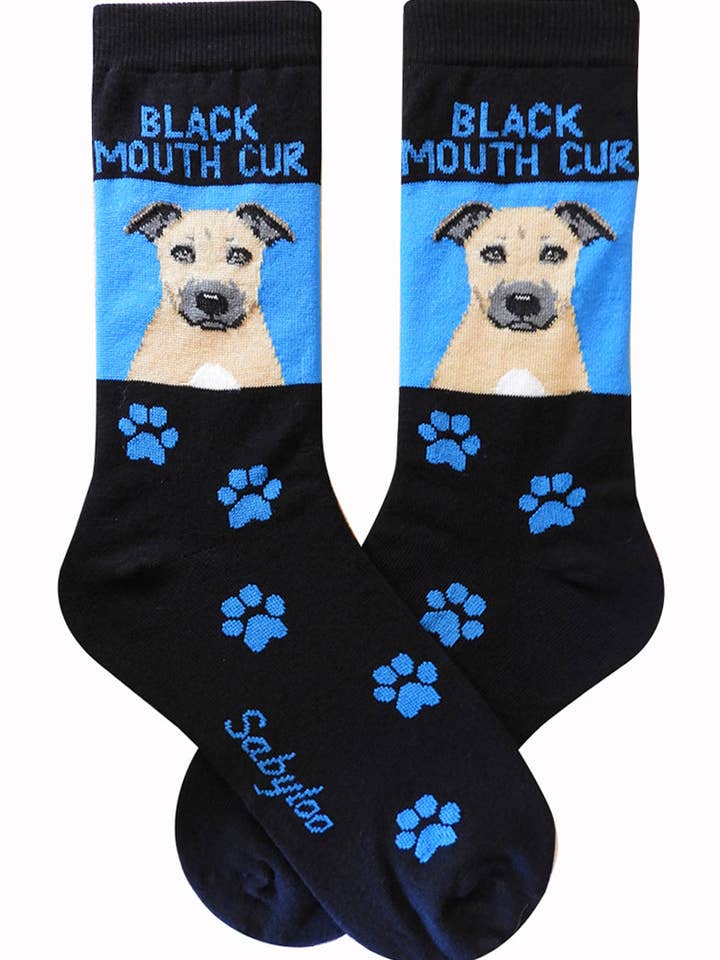 Black Mouth Cur Dog Socks for wholesale by Sabyloo