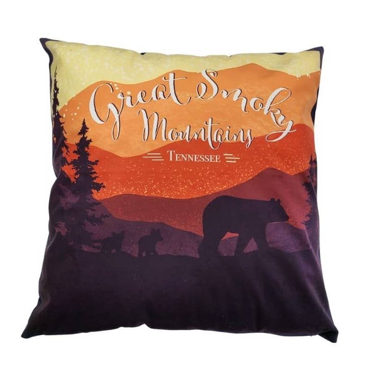 "Great Smoky Mountains" Accent Pillow for wholesale by Duke Imports
