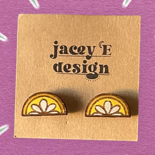 Clous peints délicats en tranches de citron pour la vente par Jacey e Design