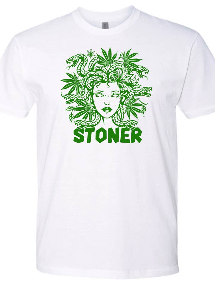 Shirtmandude Co - Wholesale Screen Printed T-Shirt - Unisex - Medusa Stoner T Shirt Funny Marijuana Cannabis Pot Weed Tee1