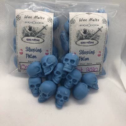 Rebel Potions - Wholesale Wax melt - Sleeping Potion mini skull wax melts relax goth witchcraft1