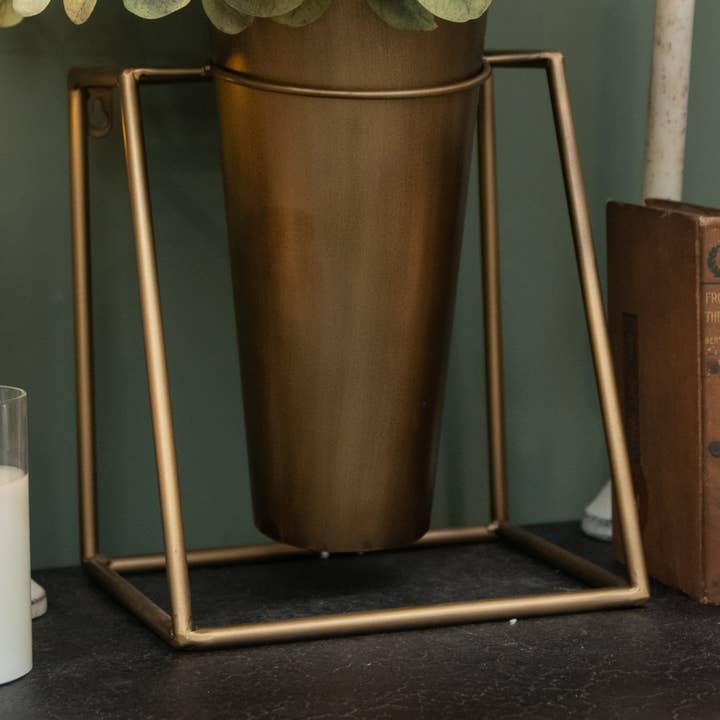 19,5" ANTIK GULD ENKEL SPANDSTATIV for engroshandel hos Ragon House