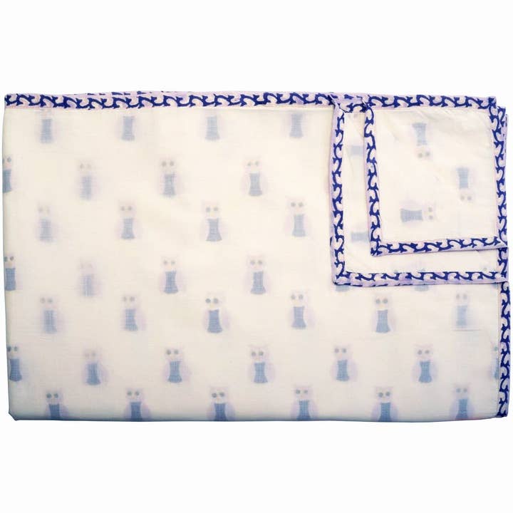 Purple Owl Organic Blanket for wholesale by Naaya By Moonlight
