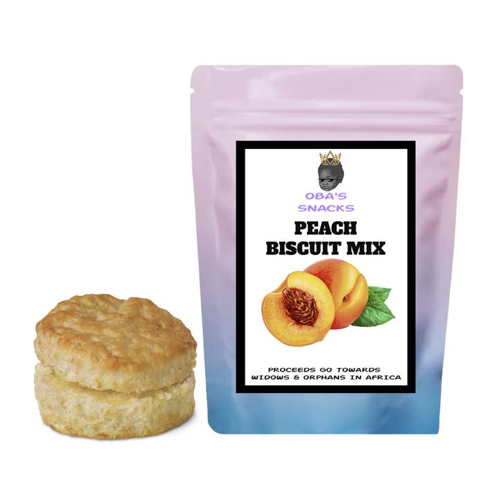 Peach Biscuit Mix | Just Add Milk | Small-Batch for wholesale by Oba's Snacks
