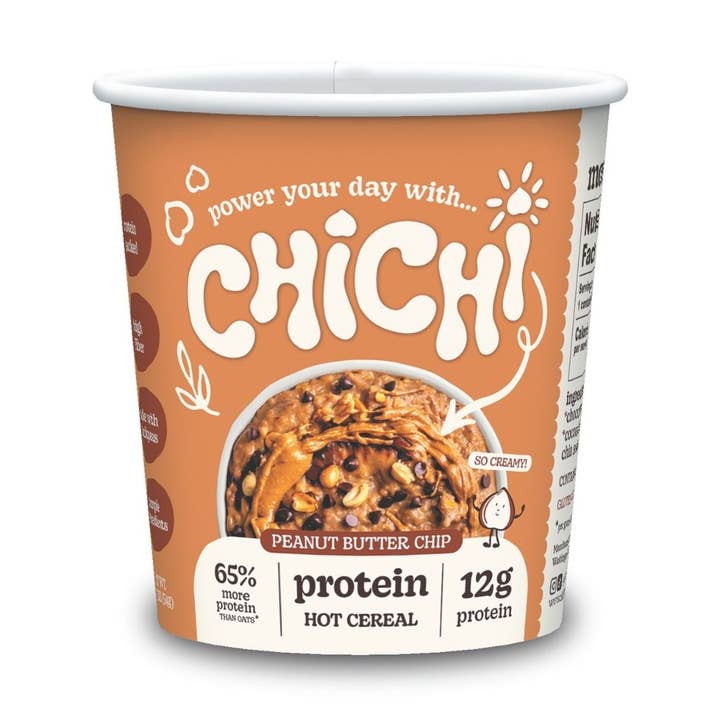 ChiChi Peanut Butter Chip Hot Cereal Cup | 12g Protein for wholesale by ChiChi Foods
