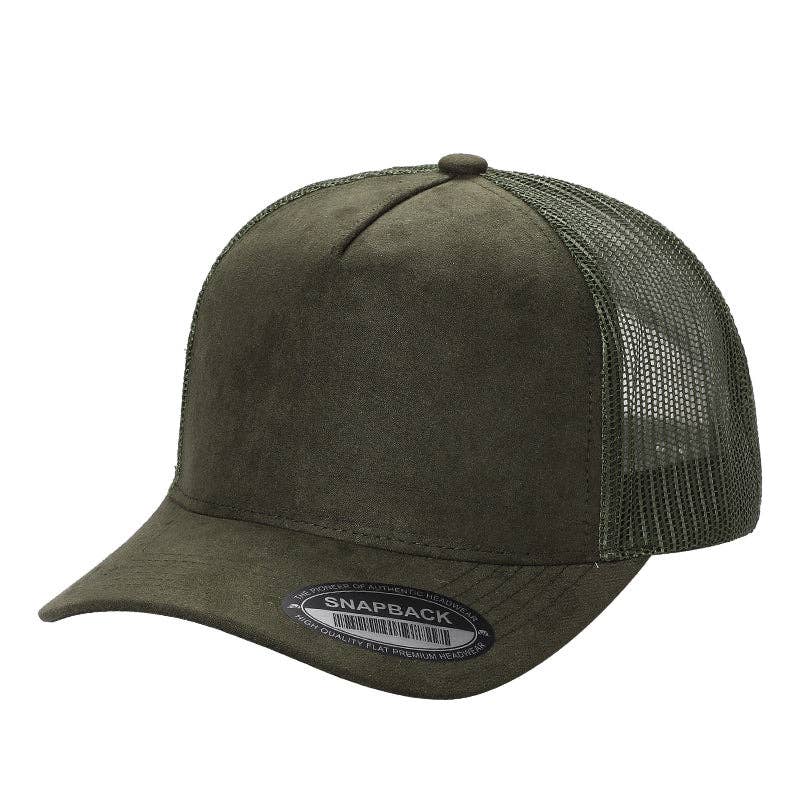 Burzip collection - Wholesale Trucker Hat - Unisex - TC2-PC>5PANEL SUEDE FRONT AND MESH BACK CAPS SUM PREPACK  10