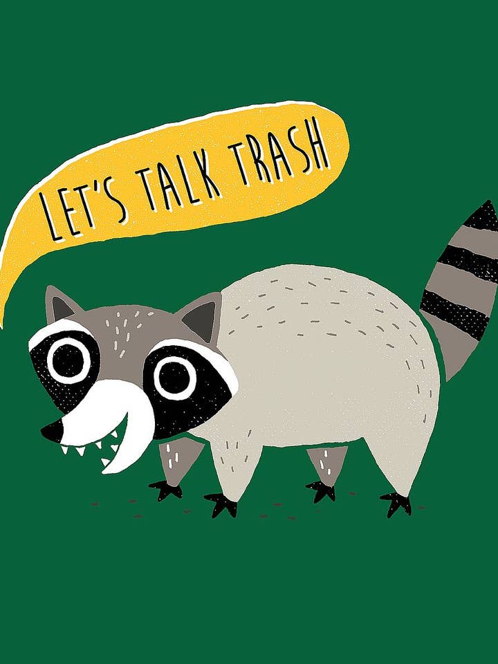 „Let's Talk Trash” - Wanddecoratie met canvasprint voor wholesale door Image Conscious, LLC