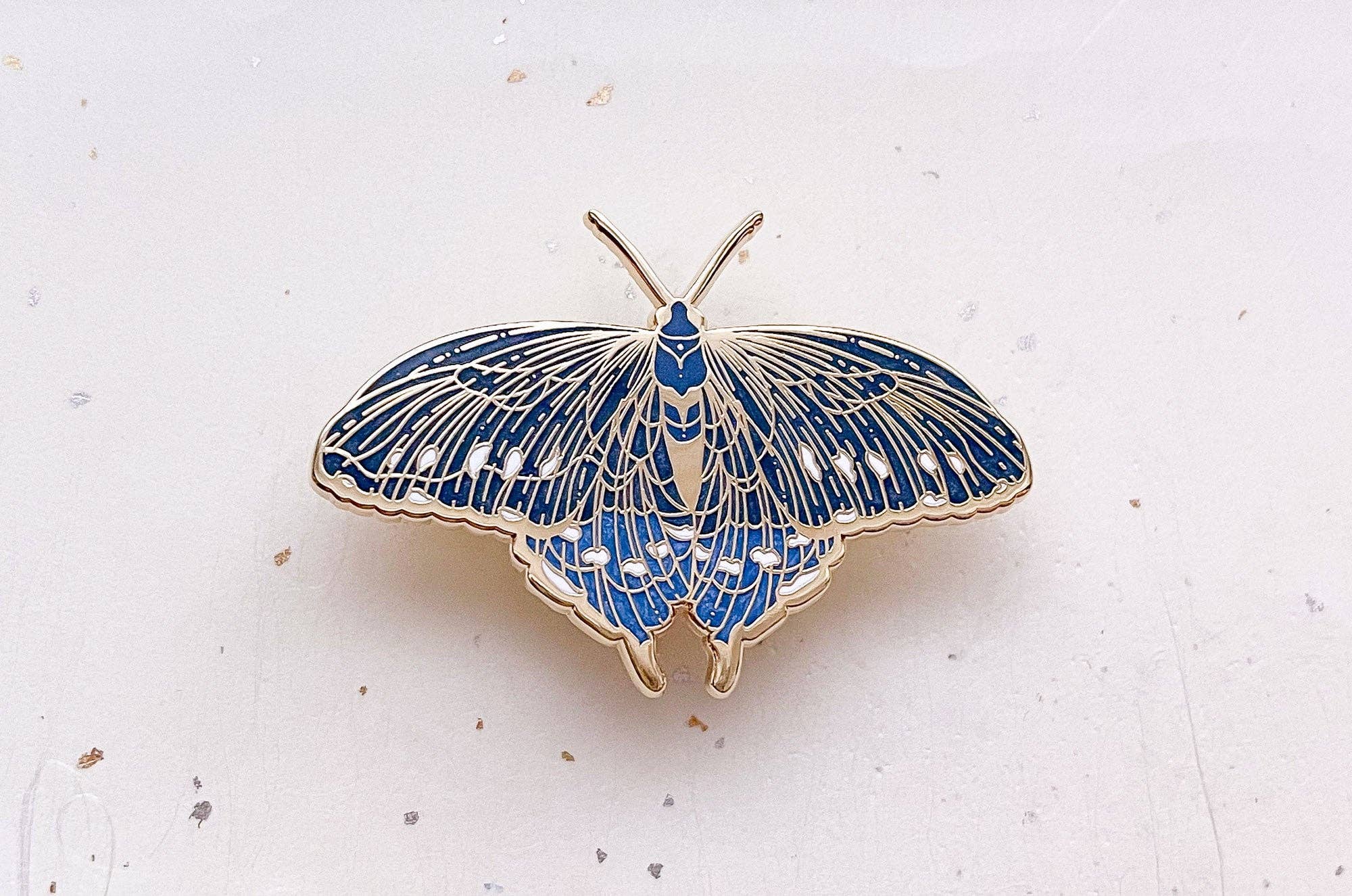 Alum and Ink - Wholesale Lapel Pin/Button - Pipevine Swallowtail Butterfly (Battus philenor) Enamel Pin1