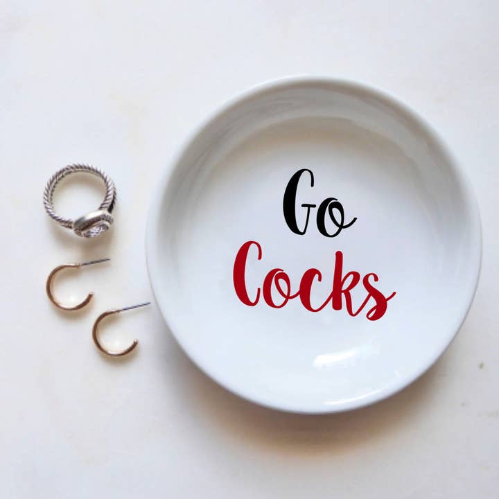 Go Cocks Ring Dish / University Of South Carolina for wholesale by CourtPerkDesigns LLC