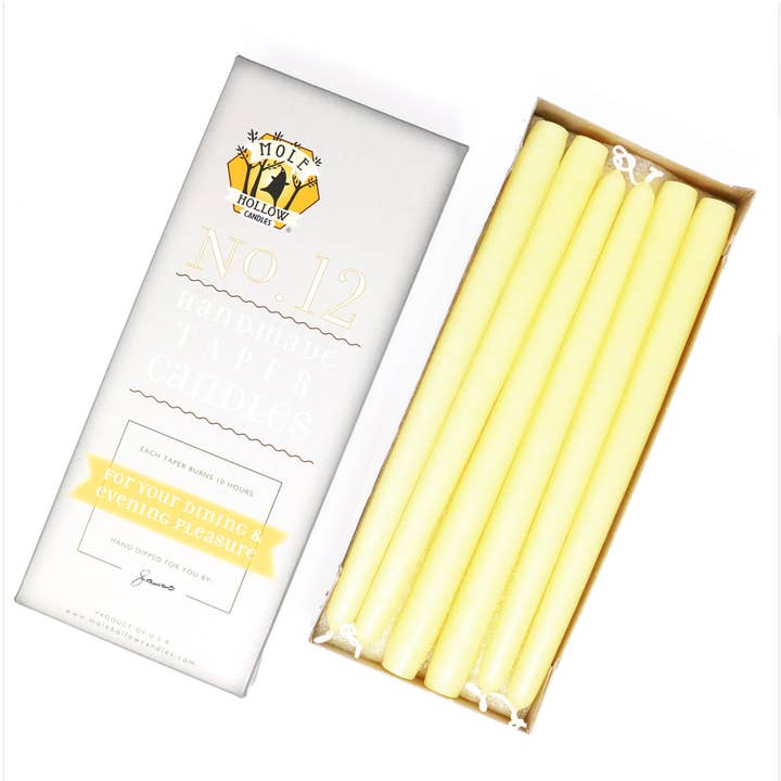 Mole Hollow Candles - Wholesale Tapered Candle/Candlestick - 12" Taper Candles - Choose from 39 colors!