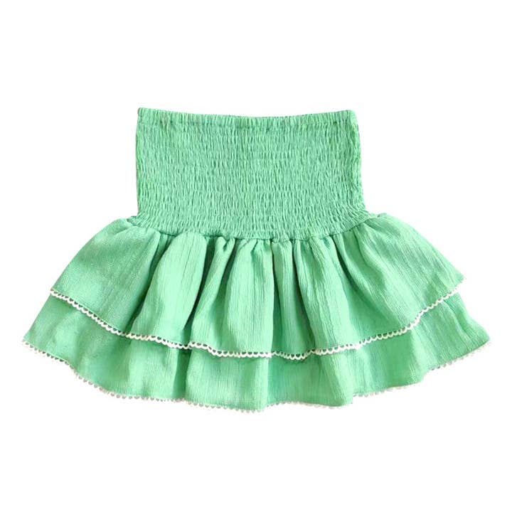 AS Grøn Flæse Smocknederdel for engroshandel hos Little Olin