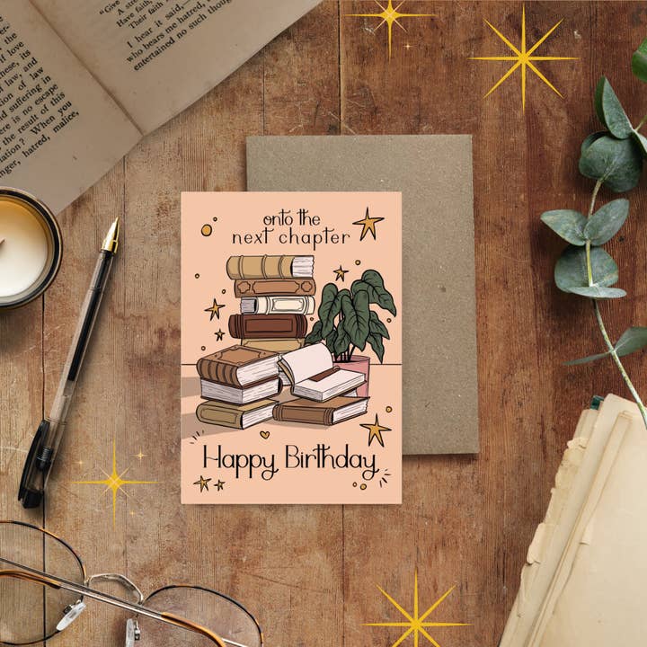 Next Chapter, Birthday Card for wholesale by Tied Fates
