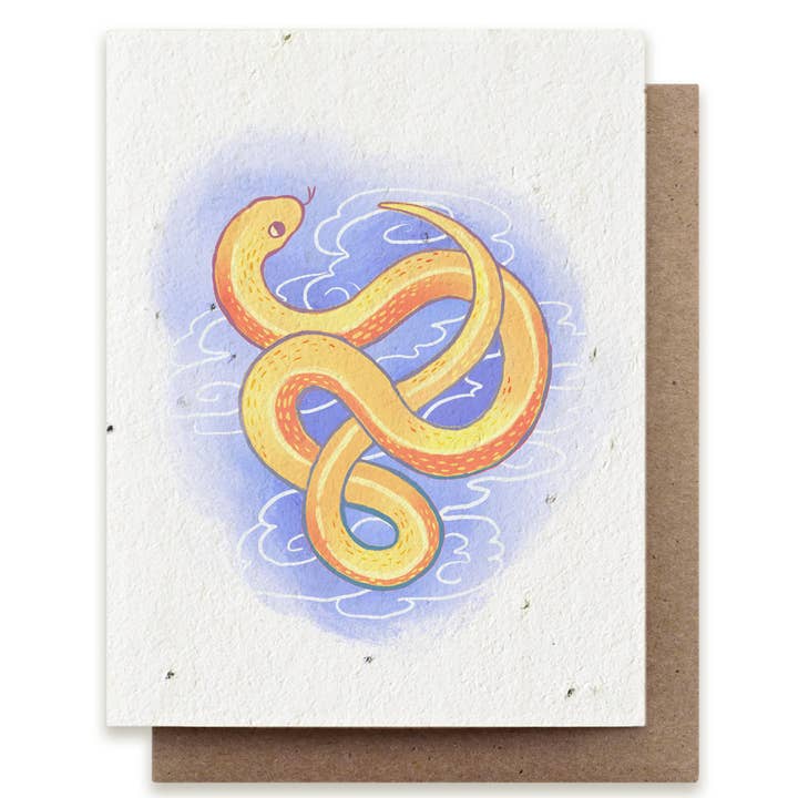 Small Victories - Wholesale Everyday Greeting Card - Zodiac Snake Plantable Herb Seed Card