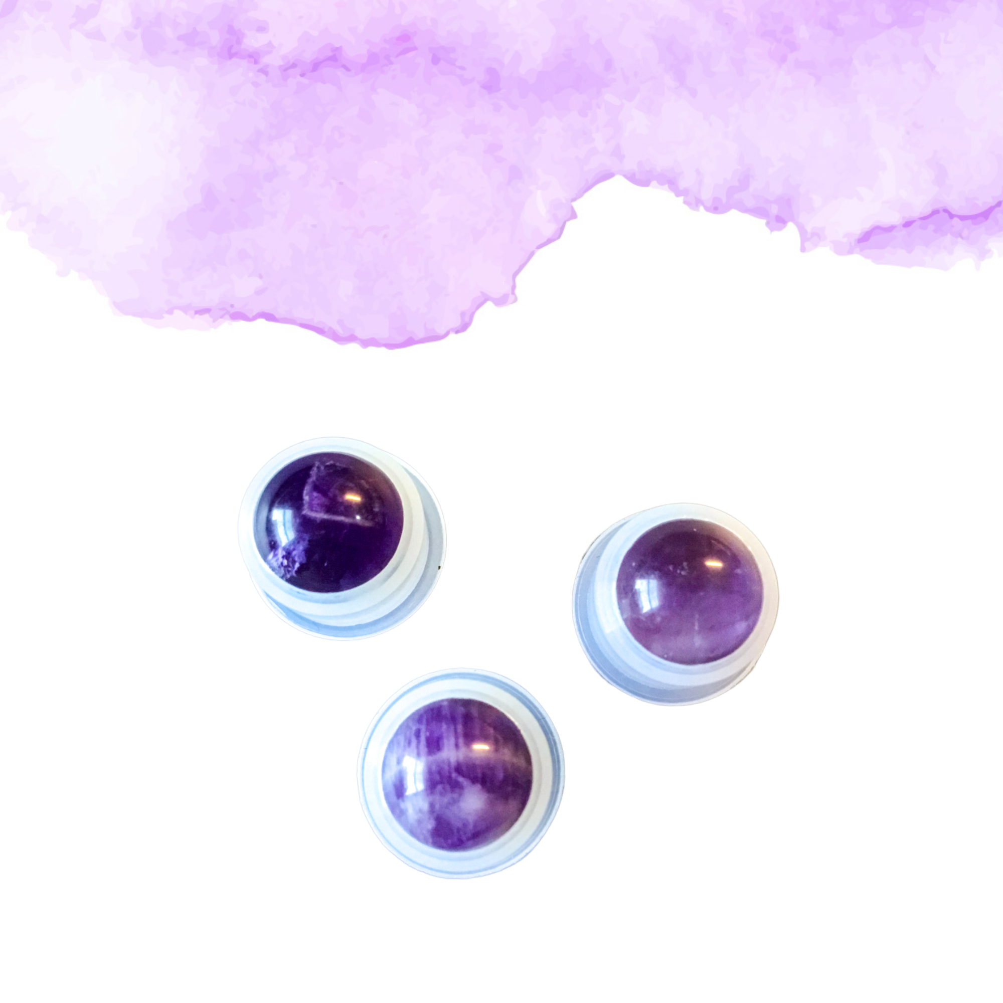 Essential Wellness - Body, Mind, Spirit - Wholesale Essential Oil Roll-On - AMETHYST Gemstone Rollerball Inserts   1