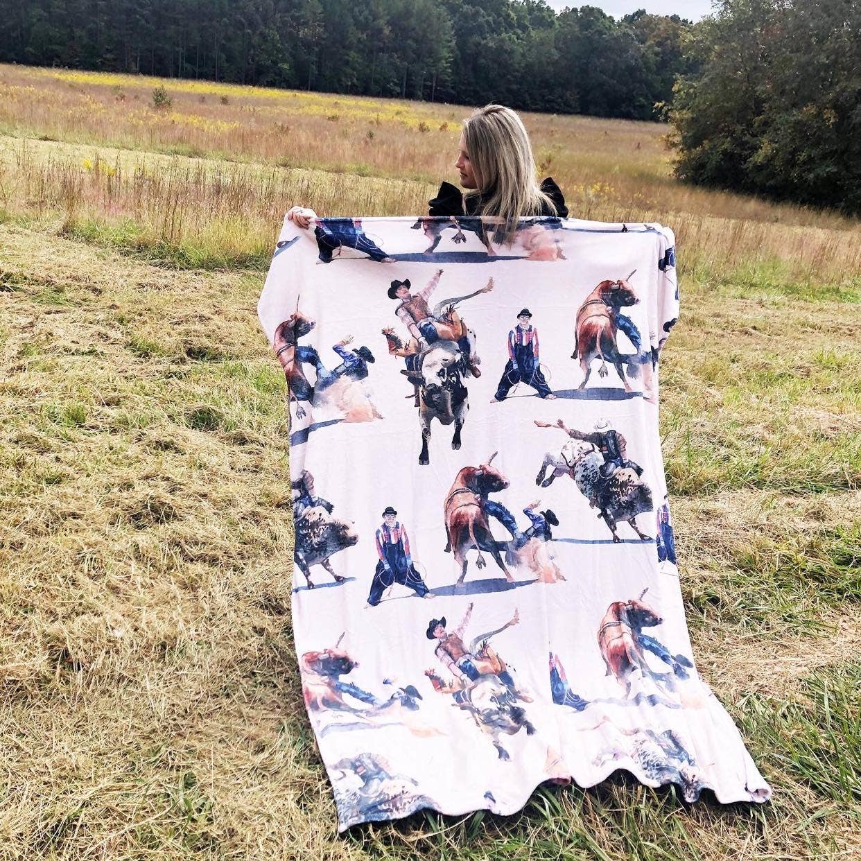 Rafter B Leather – wholesale Prydnadsfilt – Mjukt XL western-filt med sherpa-baksida7