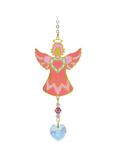 Carded Crystal Dreams Celestial Angel - Rose for engroshandel hos Wild Things Gifts Ltd