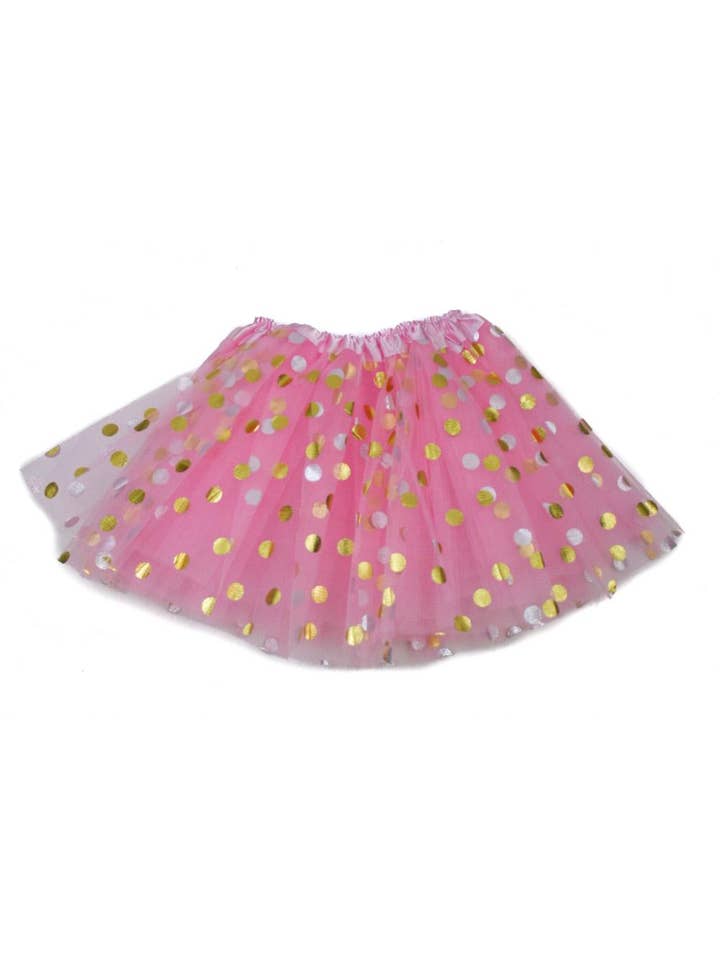 The Hair Bow Company - Wholesale Tutu - Kids - Gold Polka Dot Girls Tutu