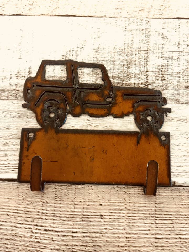 Jeep Dobbelt nøglekrog Rustik metalkrog Jeep Lover for engroshandel hos Universal Ironworks USA