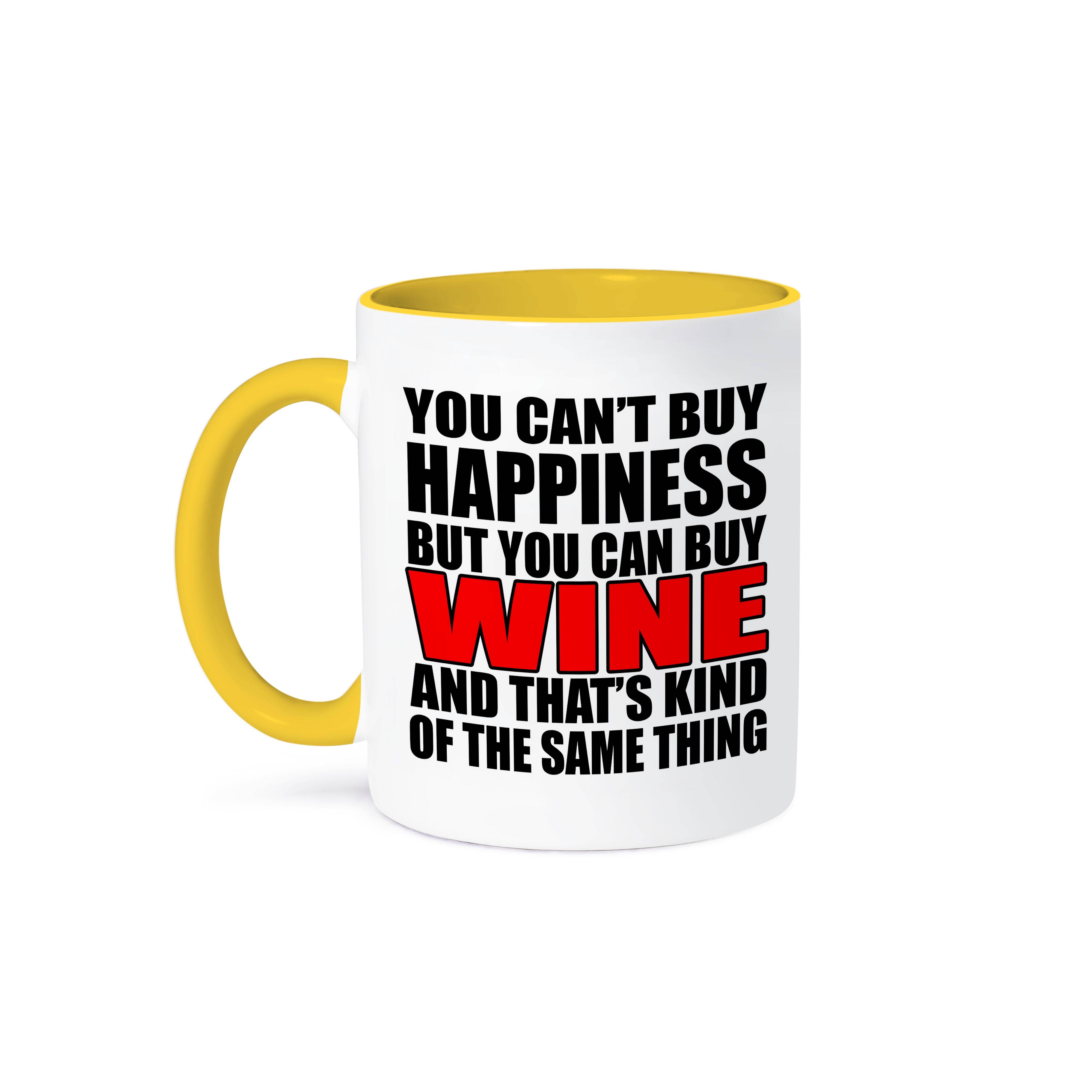 3dRose - Wholesale Coffee Mug - 3dRose, You cant buy happiness but you can buy wine, Red, Mug0