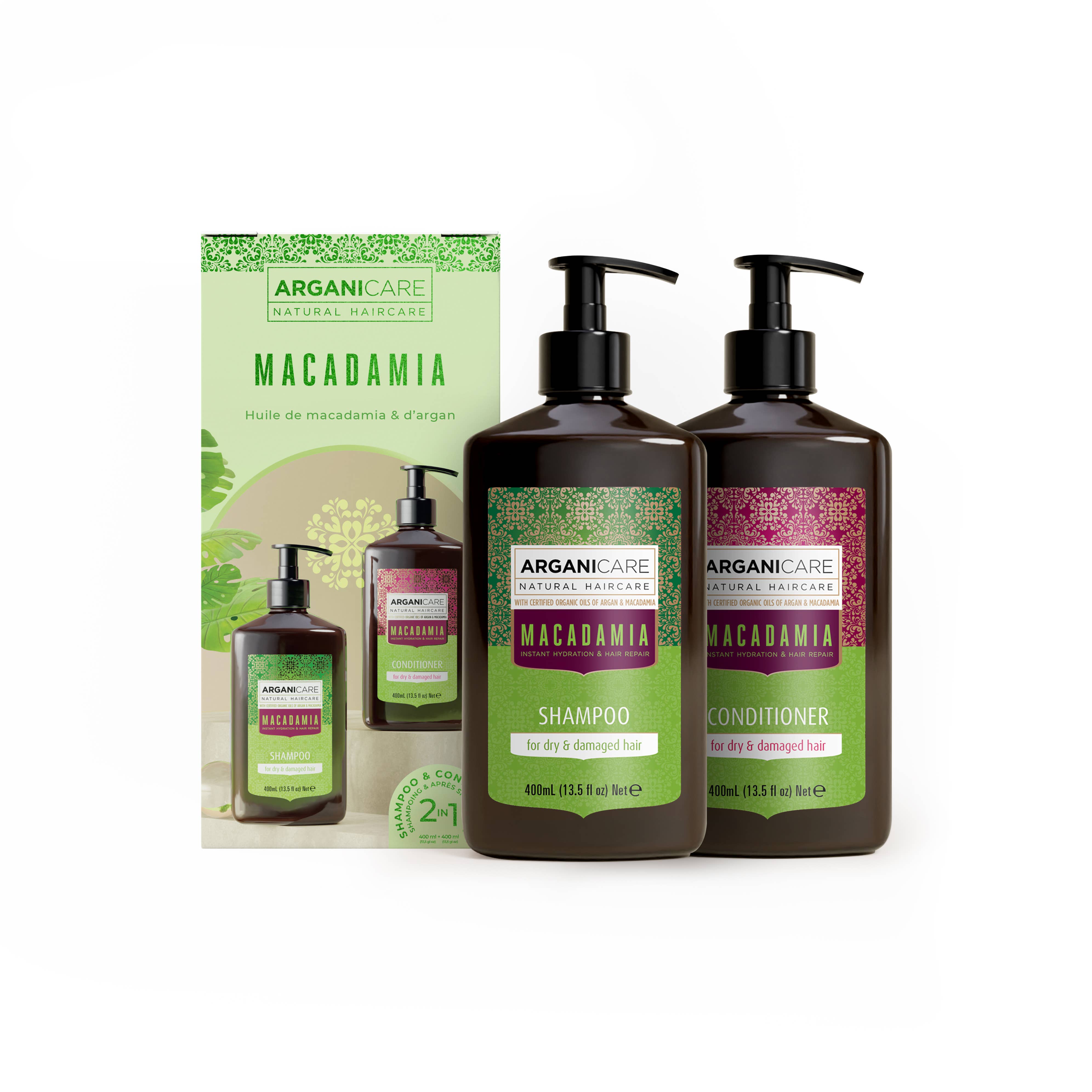 ARGANICARE - Wholesale Shampoo & Conditioner Set - Macadamia Shampoo+Conditioner Set
